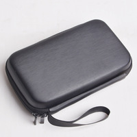 Kotak Organizer Headphone Portabel dengan Resleting, Bahan Eva/Nylon Hitam, Logo Kustom Produsen, untuk Menyimpan Kabel Data