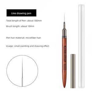 2025 New Wooden Pole Nail Art Line Pen Needle Tube Extremely <b>Fine</b> Nail Line Drawing Gel <b>Liner</b> Nail Art Sale Bearty Product - Product Image 5