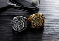 Modeschmuck Ringe Goldene Personalisierte Herren Gravierte Edelstahlringe
