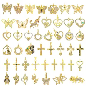 Butterfly love Cross series all kinds of pendant accessories 18K gold plating