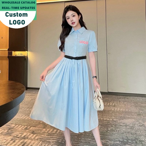 Wholesale Inspired <strong>Clothes</strong> Top Quality 2025 <strong>Fashion</strong> Short Sleeve <strong>Designer</strong> Summer Dress - Product Image 1