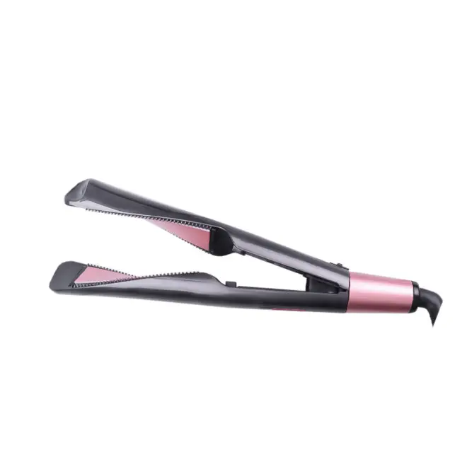 2 in 1 Interchangeable Hair Straightener and Curler Iron LCD Display Hair Curler Set Customized Logo flat iron Waver