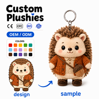Porte-clés en peluche personnalisé ODM/OEM en coton, motif renard de la forêt, avec rembourrage en coton PP - Conception personnalisée en gros
