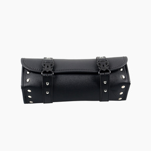 Motorcycle Side Bag Pu Leather Black Tool Bag For Harley Davidson Suzuki Kawasaki Retrofit Upgrade - Product Image 1