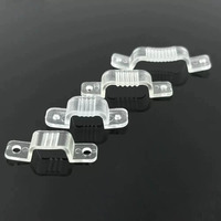 Clips en plastique imperméables pour bande LED, pour éclairage décoratif extérieur, clips de fixation transparents pour bande LED, pour montage invisible de la lumière