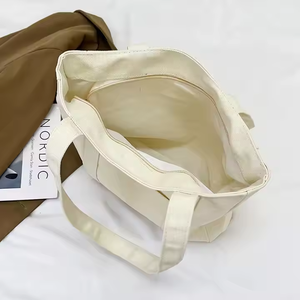 Bolsa de Mano Económica Pequeña de Lona de Algodón de 12 oz para Estudiantes, Bolsa de Hombro para Tutoría, Bolsa de Compras - Product Image 4