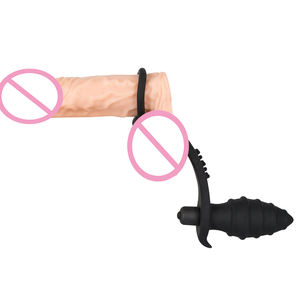 Männliches Prostata-Massage gerät <span class=keywords><strong>Anal</strong></span> Butt Plug Cockring, G-Punkt Sexspielzeug für Männer, vibrierender Penis ring <span class=keywords><strong>Anal</strong></span> Adult <span class=keywords><strong>Toys</strong></span> for Men <span class=keywords><strong>Pleasure</strong></span> - Product Image 6