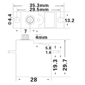 Servo Digital con Engranajes Metálicos JX 17.5g DC4.8~6.0V 28x13x29.7mm para Auto RC WPL B24 C14 C24, Helicóptero, Avión, Robot - Product Image 2