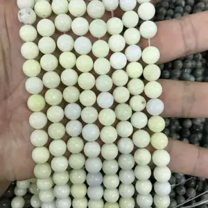 8Mm Bulat Alami Gading Gajah Jade Batu Manik-manik