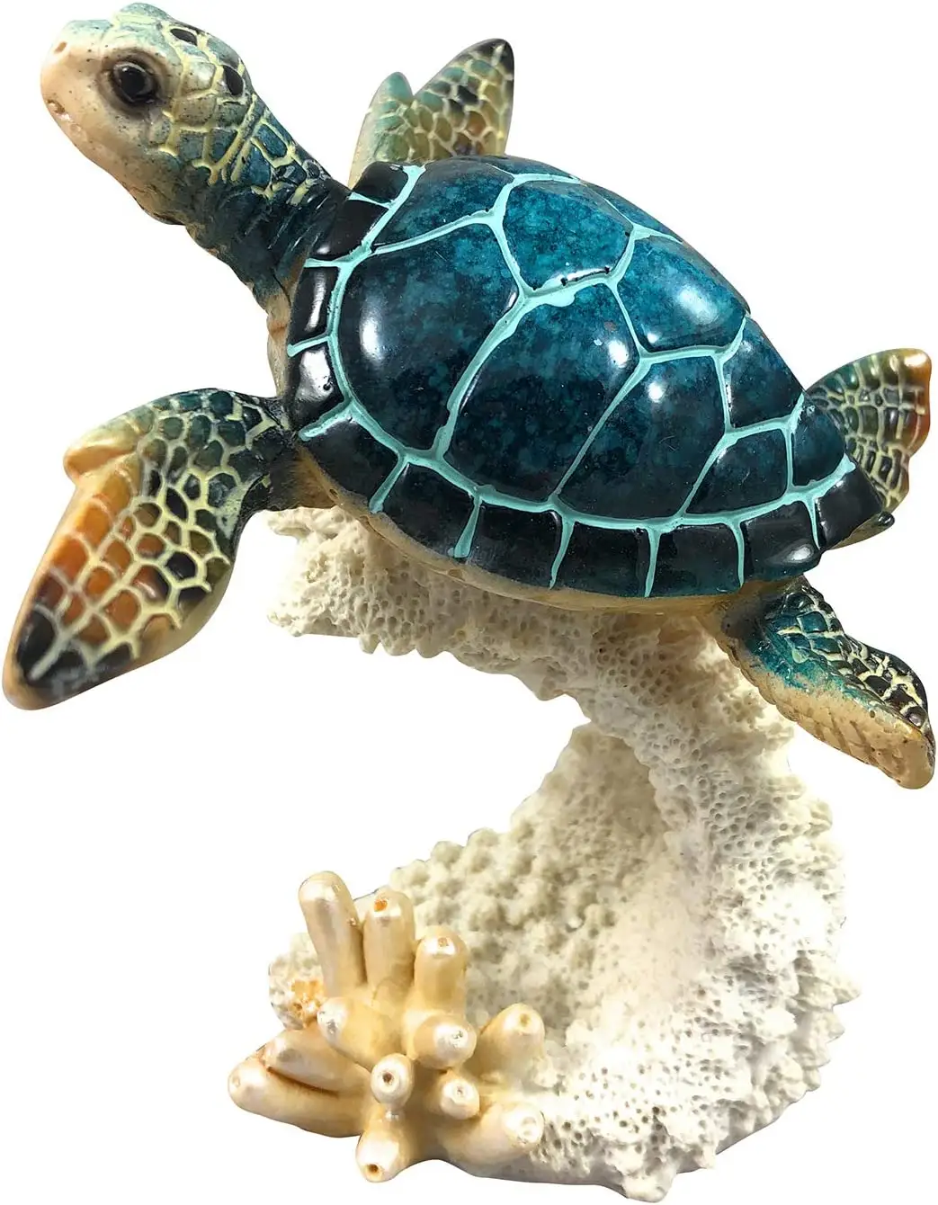 Großhandel Blue Sea Turtle Coral Resin 5 "Figur Statue Ocean Marine Decor