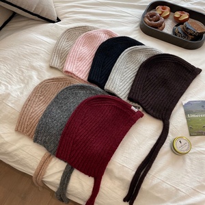 Versión Coreana de Simple 7% gorro de punto de <span class=keywords><strong>lana</strong></span> nueva exposición facial pequeña personalidad de punto gorro para adultos estilo de personaje de Color sólido - Product Image 2