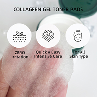 Tampons de toner pour le visage OEM/ODM de Corée en gros Coussinets de toner en gel de collagène hydratants éclaircissants et lisses pour soins de la peau coréens Niacinamide