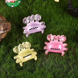 Simulación luminosa colorido cangrejo materiales hechos a mano DIY resina artesanía novedad dormitorio de los niños decoración de muebles - Product Image 2