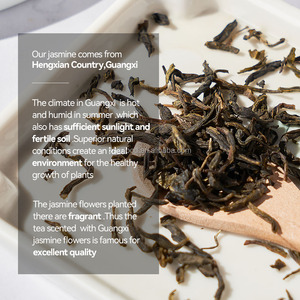 Tè Verde al Gelsomino Puro Naturale 300g, <span class=keywords><strong>Foglie</strong></span> Sfuse, Materia Prima all'Ingrosso per Bubble Tea e Negozi <span class=keywords><strong>di</strong></span> Bevande - Product Image 4