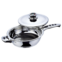 Set Peralatan Masak 13-Piece Stainless Steel Ramah Lingkungan OEM Grosir, Panci Masak Klasik Jerman, Wajan Penggorengan Induksi Berlapis AMC