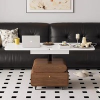 Table basse extensible et pliable de style italien, hauteur réglable, table d'appoint portable pour petits appartements et salons