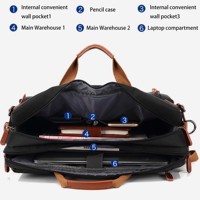 Vente en gros sac à dos pour ordinateur portable sac de voyage d'affaires pour ordinateur résistant à l'eau sac à bandoulière avec sac de messager de bureau pour hommes