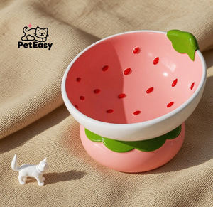 2025 nuevo diseño Popular cuenco para mascotas inclinado <span class=keywords><strong>de</strong></span> patas altas en forma <span class=keywords><strong>de</strong></span> fruta para gatos y perros plato <span class=keywords><strong>de</strong></span> porcelana individual antivuelco - Product Image 5