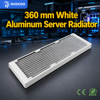 Radiateur de refroidissement à eau en aluminium OCOCOO 360 mm, 12 canaux, 27 mm d'épaisseur, ventilateurs de 120 mm, ailettes haute densité, radiateur de refroidissement pour rack de serveur, OEM