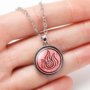 Gioielli Avatar: L'Ultimo Dominatore dell'Aria per Donne, Ciondolo a Cupola in Vetro della Tribù dell'Acqua e del Fuoco, Regalo per Amici - Product Image 2