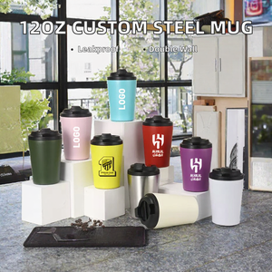 Custom Logo 12oz Stainless Steel Vacuum Tumbler Double Wall <b>Insulated</b> <b>Coffee</b> <b>Mug</b> Leak Proof Travel Cup - Product Image 2