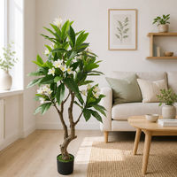 JWS4247 Nouvelle Conception de Fleurs Artificielles de Plumeria Rubra pour la Décoration de la Maison, du Jardin et des Centres Commerciaux