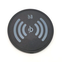 Carcasa de Plástico ABS para Cargador Inalámbrico, Moldeada por Inyección Personalizada, Base de Carga Inalámbrica Circular, Anillo Antideslizante de Silicona