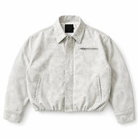 TOPSHOW Vente en gros – Blouson d'hiver pour homme en toile de coton, zippé, style rétro délavé, personnalisable, veste de travail, doudoune courte matelassée