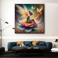 Vente en gros de peinture d'art diamantée, kit complet de peinture d'art diamantée et ronde pour la décoration intérieure