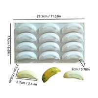 Moule à gâteau en silicone Tangchu pour mousse aux fruits et bananes, moule à chocolat pour desserts français, résistant à la chaleur, emballé individuellement