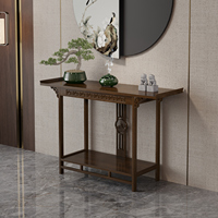 Console d'entrée en bambou naturel de style chinois moderne sans tiroir pour la décoration du couloir et du salon