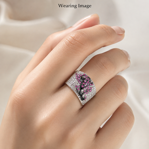 Anello con accenti rosa per donna, stile elegante, accessorio da indossare ogni giorno - Product Image 2
