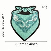 Patchs brodés écologiques de haute qualité, motif cowboy western vert menthe, appliqué thermocollant, broderie personnalisée cœur et fleur