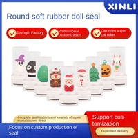 Cadeaux de récompense pour enfants, tampons en caoutchouc souple à l'effigie de personnages de dessins animés mignons, tampons décoratifs amusants pour Halloween, petits tampons personnalisés en gros Xinli