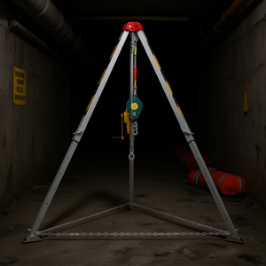 Kit de Trípode de Rescate con Capacidad de 1800 Libras, Patas Ajustables de 4.1 Pies, Protección Contra Caídas de Aluminio para Espacios Confinados - Product Image 2