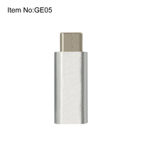 Adaptador Bloqueador de Datos USB C a USB, Marca Silver, Nuevo, de Aleación de Aluminio, Fuente de Alimentación CA/CC para Laptop y Teléfono Móvil, 100% Compatible con OEM