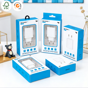 Boîte d'emballage en carton robuste, écologique et aseptique, imprimée sur mesure, pour chargeur mural double USB 2.4A |   Expédition e-commerce et vente au détail - Product Image 3