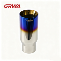 Ujung Knalpot GRWA Performance Universal SS201 Titanium Dinding Ganda 3 Inch Inlet 4 Inch 12 Inch Custom F80 M3
