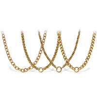 Nouvelle Chaîne Hip-Hop Torsadée en Acier Inoxydable Style Européen et Américain, Chaîne de Singapour Polyvalente Plaqué Or 18K, Collier DIY