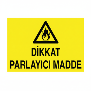 PVC Home Decoration <b>Vinyl</b> Sticker Flammable Material Warning Sign - Product Image 2