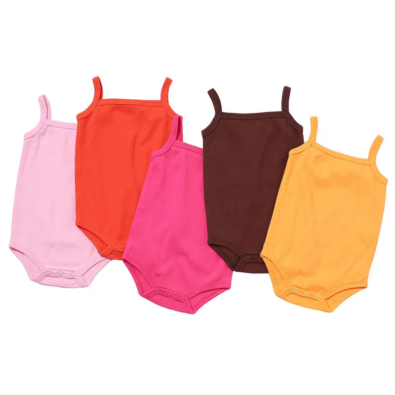 Baby Kleding 100% Biologische Katoenen Stof Mouwloze Pasgeboren Baby Romper Bodysuits