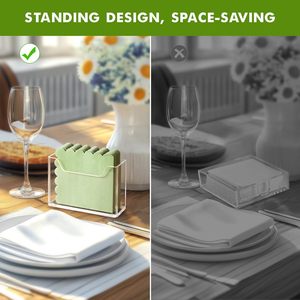 Portatovagliolo <span class=keywords><strong>da</strong></span> Cocktail in acrilico trasparente per 5x5 pollici con tovagliolo moderno verticale impermeabile <span class=keywords><strong>portatovaglioli</strong></span> per <span class=keywords><strong>cucina</strong></span> casa Bar - Product Image 5