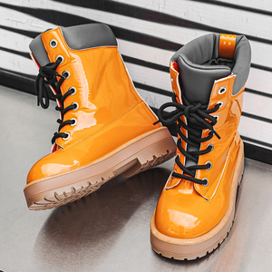 Bốt nam bốt đi tuyết chống trượt ngoài trời cắt cao cá tính đi đường phố bốt cao cổ nam thời trang - Product Image 3