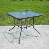 Table à manger pliante moderne XY en verre trempé pour extérieur, avec hauteur réglable, meuble portable pour petit bureau à domicile