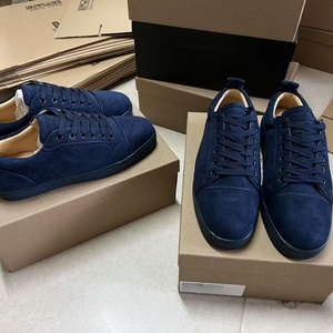 Zapatos Deportivos de Diseño de Lujo con Suela Roja, Parte Superior de Cuero Escarchado, Estilo Casual para Caminar, Zapatos Deportivos para Hombre y Mujer - Product Image 5