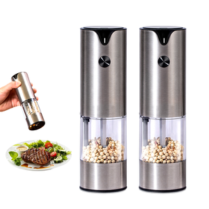 Ensemble de moulins à sel et à poivre en acier inoxydable de qualité supérieure avec balai Saliere Poivriere - Product Image 1