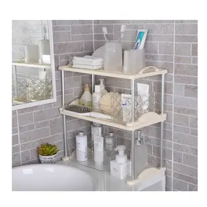 经典2层家庭收纳器台面瓶洗发水餐具室储物架浴室塑料储物架