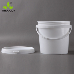 Seau en plastique blanc de 2 litres avec couvercle et poignée, pratique pour emballer la peinture, seau, fût, bidon - Product Image 5