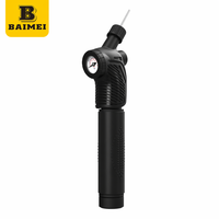 Pompe à ballon double action portable avec aiguilles et manomètre pour basketball, football, soccer, volleyball, logo personnalisé, vente en gros