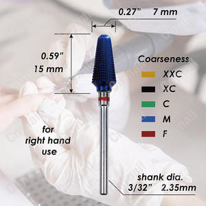 <span class=keywords><strong>Tornade</strong></span> violet revêtement carbure de tungstène Bit volcan fraise pour perceuse à ongles électrique manucure Nail Art Bits - Product Image 2